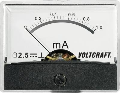VOLTCRAFT AM-60X46/1MA/DC AM-60X46/1MA/DC Einbau-Messgerät AM-60X46/1mA/DC 1 mA Drehspule
