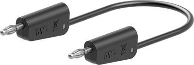Stäubli LK-4N-F10 Messleitung 50 cm schwarz hochflexibel, beidseitig mit stapelbarem 4 mm-Lamellenstecker