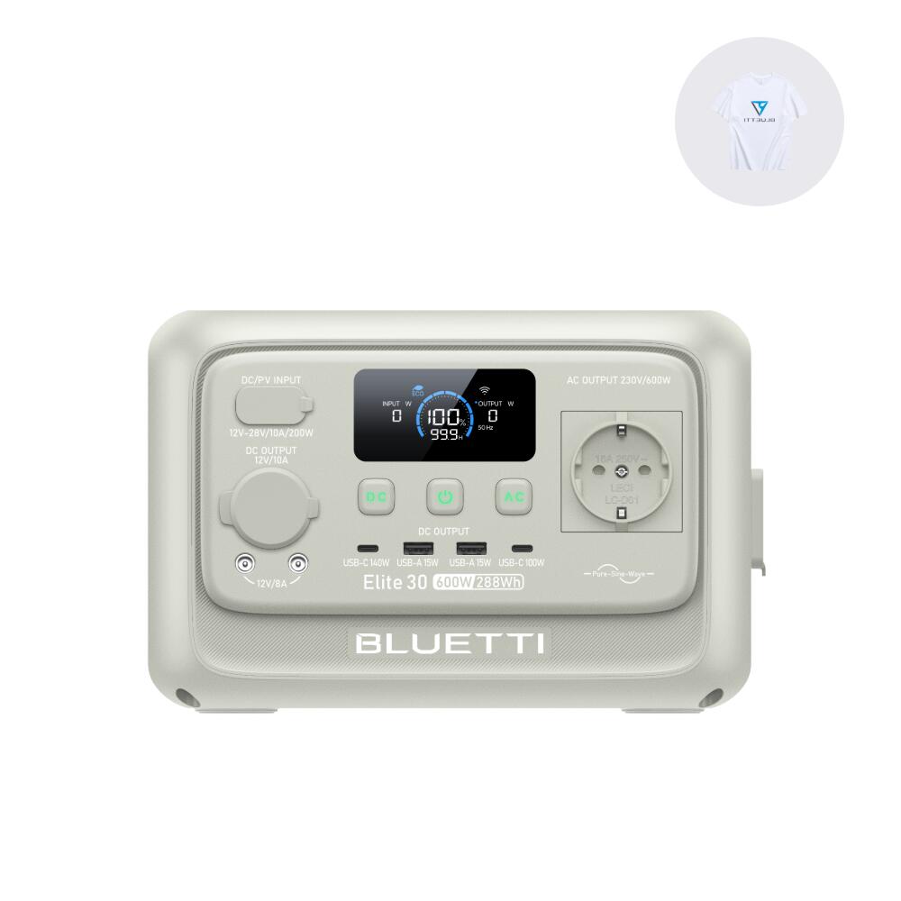 BLUETTI Central eléctrica portátil BLUETTI Elite 30 V2 600W para camping,emergencia