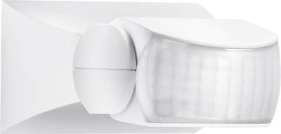 Steinel Bewegungsmelder IS 1 Weiß, 120° Erfassung, 10 m Reichweite, 500 W Sensor schwenkbar, für Wand und Decke