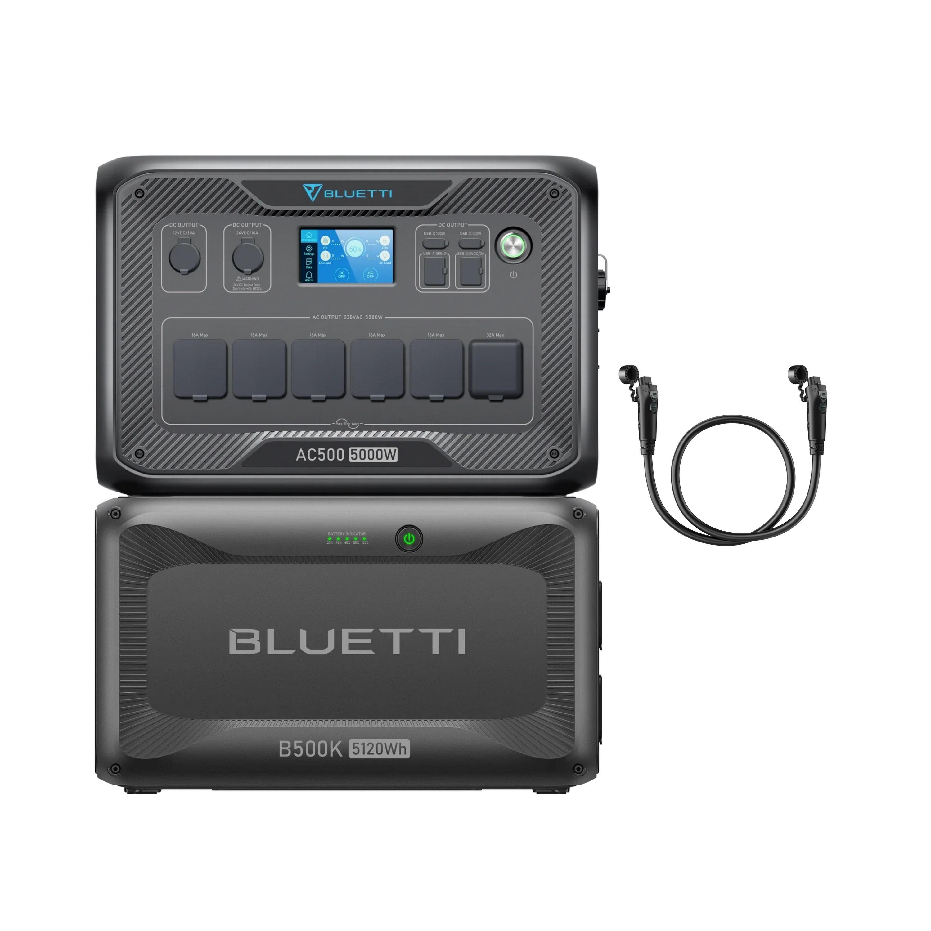 BLUETTI Kit estación de energía BLUETTI AC500+B500K, Batería 5120Wh