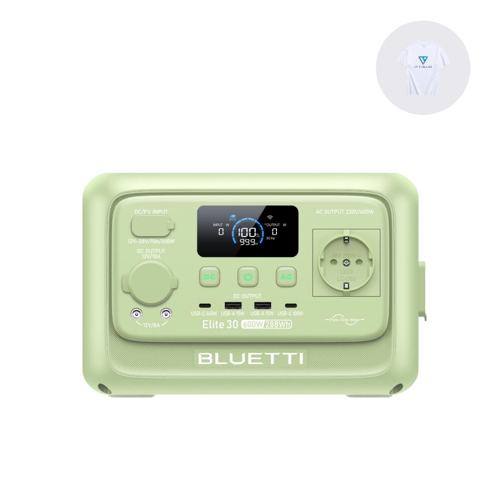 BLUETTI Estación de energía portátil BLUETTI Elite 30 V2 de 600W para camping furgonetas