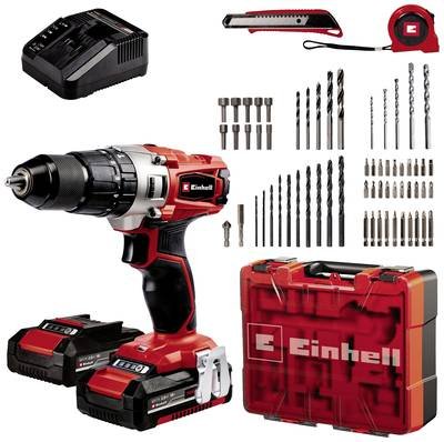 Einhell Power X-Change TE-CD 18/2 Li-i +64 (2x2,0 Ah) 2-Gang-Akku-Schlagbohrschrauber inkl. 64-tlg. Zubehör, inkl. Ladeg