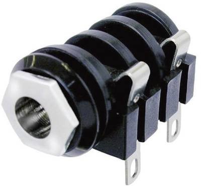Neutrik NMJ4HC-S Klinken-Steckverbinder 6.35 mm Buchse, Einbau horizontal Polzahl: 2 Mono Schwarz 1 St.