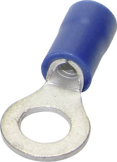 TRU COMPONENTS 1583067 Ringkabelschuh Querschnitt (max.)=2.50 mm² Loch-Ø=4.30 mm Teilisoliert Blau 1 St.
