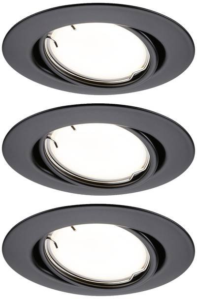 Paulmann 92465 LED-Einbauleuchte 3er Set LED 14.7 W Schwarz (matt)