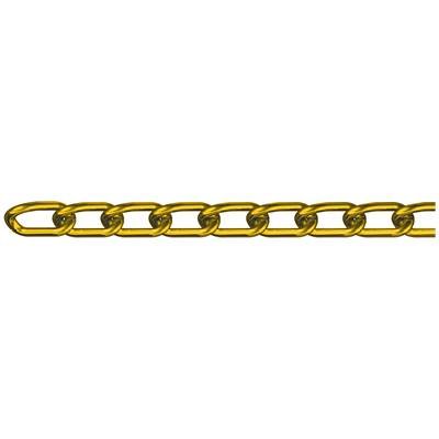 dörner + helmer 171643 Geschweisste Ringkette Alt-Messing Stahl vermessingt 10 m