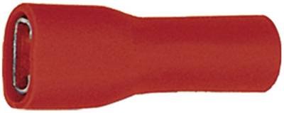 Klauke 8203V Flachsteckhülse Steckbreite: 4.8 mm Steckdicke: 0.8 mm 180 ° Vollisoliert Rot 1 St.