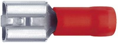 Klauke 8203 Flachsteckhülse Steckbreite: 4.8 mm Steckdicke: 0.8 mm 180 ° Teilisoliert Rot 1 St.