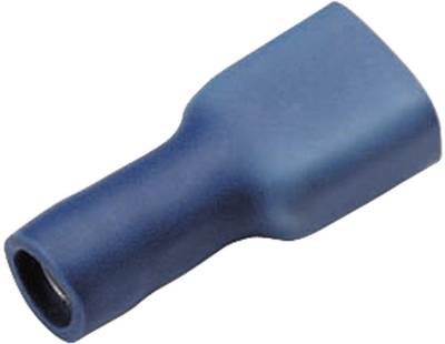 Cimco 180248 Flachsteckhülse Steckbreite: 4.8 mm Steckdicke: 0.5 mm 180 ° Vollisoliert Blau 1 St.