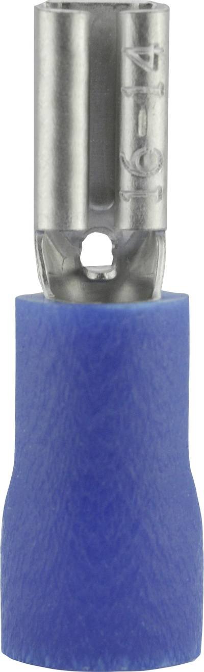 Vogt Verbindungstechnik 389908 Flachsteckhülse Steckbreite: 2.8 mm Steckdicke: 0.8 mm 180 ° Teilisoliert Blau 1 St.