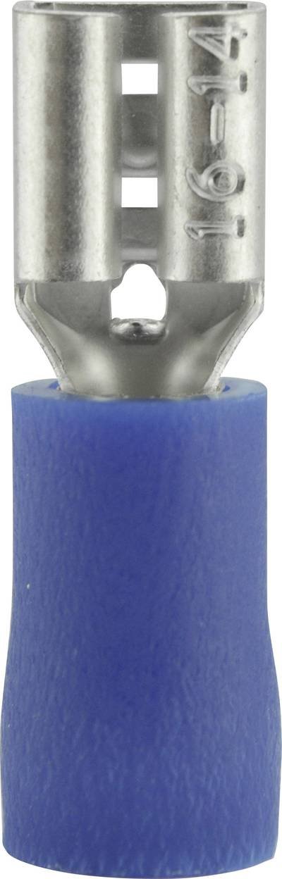 Vogt Verbindungstechnik 3905 Flachsteckhülse Steckbreite: 4.8 mm Steckdicke: 0.8 mm 180 ° Teilisoliert Blau 1 St.