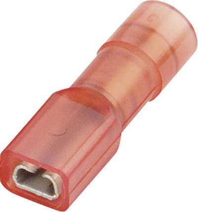 Vogt Verbindungstechnik 396008 Flachsteckhülse Steckbreite: 2.8 mm Steckdicke: 0.8 mm 180 ° Vollisoliert Rot 1 St.