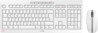 CHERRY Stream Funk, Kabellos Tastatur, Maus-Set Deutsch, QWERTZ Grau