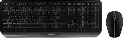 CHERRY Gentix Funk, Kabellos Tastatur, Maus-Set Deutsch, QWERTZ Schwarz