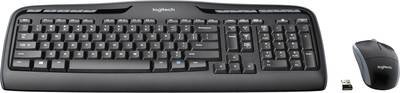 Logitech MK330 Funk Tastatur, Maus-Set Multimediatasten US-Englisch, QWERTY Schwarz