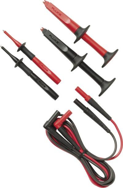 Fluke TL223-1 Sicherheits-Messleitungs-Set Lamellenstecker 4 mm Lamellenstecker 4 mm 1.50 m Schwarz, Rot 1 St.