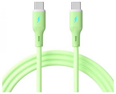 Akyga USB-Kabel USB-C® Stecker, USB-C® Stecker 1 m Grün AK-USB-69