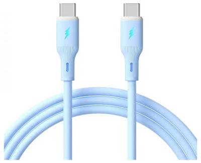 Akyga USB-Kabel USB-C® Stecker, USB-C® Stecker 1 m Blau AK-USB-68