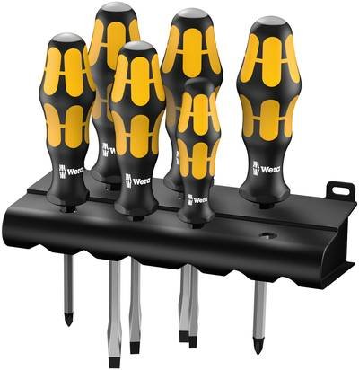 Wera 932/6 Werkstatt Schraubendreher-Set 6teilig Schlitz, Kreuzschlitz Phillips