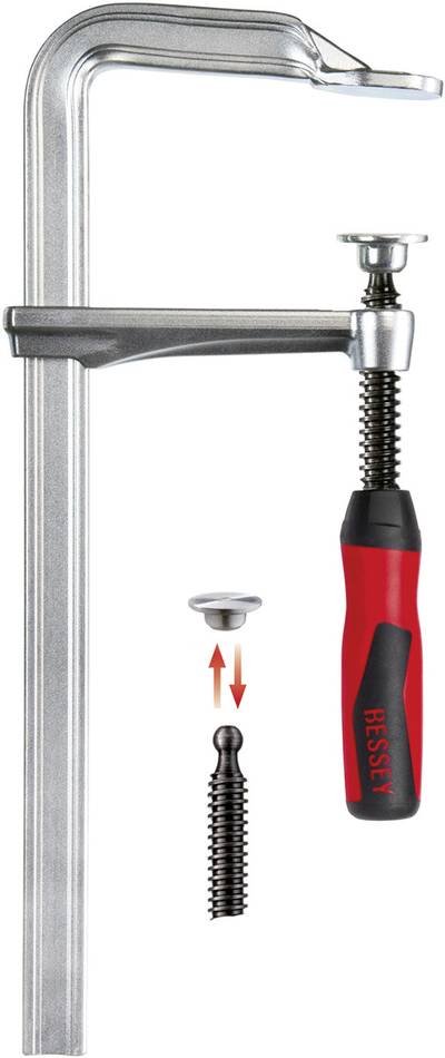 Ganzstahl-Schraubzwinge GZ-2K 120/60 Bessey GZ12-2K Spann-Weite (max.):120 mm Produktabmessung, Länge: 170 mm Ausladungs