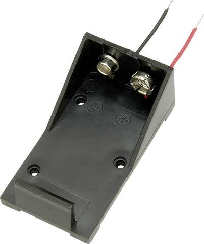 TRU COMPONENTS BH9VA Batteriehalter 1x 9 V Block Kabel