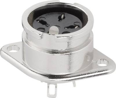 BKL Electronic 0202021 DIN-Rundsteckverbinder Flanschbuchse, Kontakte gerade Polzahl: 8 Silber 1 St.