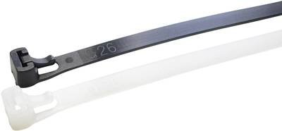 WKK 11887071 11887071 Kabelbinder 150 mm 7.60 mm Schwarz Lösbar, UV-stabilisiert, beständig gegen Öl, beständig gegen Lö