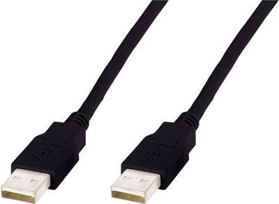 Digitus USB-Kabel USB 2.0 USB-A Stecker, USB-A Stecker 3.00 m Schwarz AK-300100-030-S