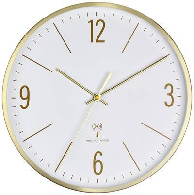 TFA Dostmann 60.3534.53 Funk Wanduhr 300 mm x 45 mm x 300 mm Gold