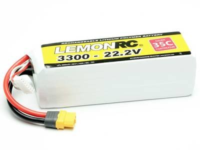 LemonRC Modellbau-Akkupack (LiPo) 22.2 V 3300 mAh Zellen-Zahl: 6 35 C Softcase XT60