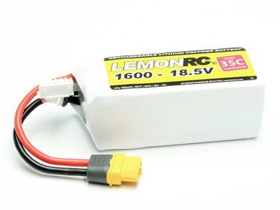 LemonRC Modellbau-Akkupack (LiPo) 18.5 V 1600 mAh Zellen-Zahl: 5 35 C Softcase XT60