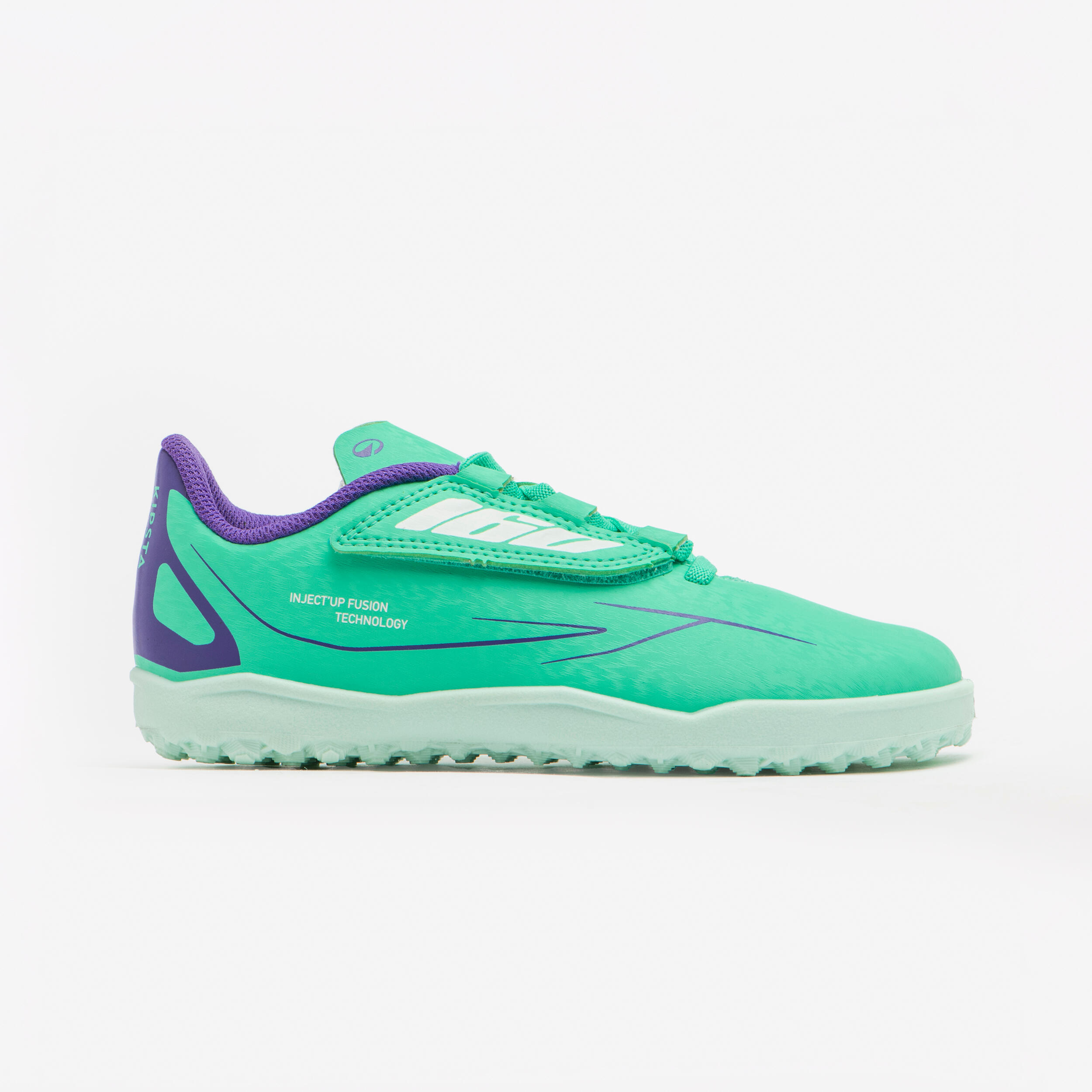 KIPSTA Botas de fútbol niño con velcro 160 easy turf verde