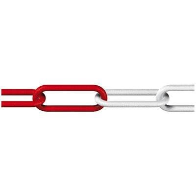 dörner + helmer 138201 Absperrkette Rot, Weiß Kunststoff 25 m
