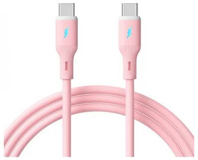 Akyga USB-Kabel USB-C® Stecker, USB-C® Stecker 1 m Rosa AK-USB-66