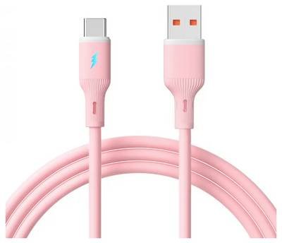 Akyga USB-Kabel USB-A Stecker, USB-C® Stecker 1 m Rosa AK-USB-61