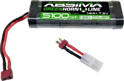 Absima Modellbau-Akkupack (NiMh) 7.2 V 5100 mAh Zellen-Zahl: 6 Hardcase T-Buchse, Tamiya-Buchse