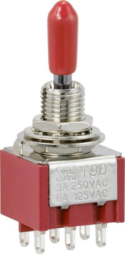 TRU COMPONENTS TC-9354000 Wippschalter 250 V/AC 3 A 2 x Ein/Aus/Ein rastend/0/rastend 1 St.