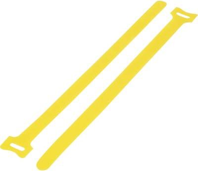 TRU COMPONENTS TC-MGT-125YW203 Klettkabelbinder zum Bündeln Haft- und Flauschteil (L x B) 125 mm x 12 mm Gelb 1 St.