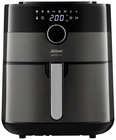 arzum AR2074-G Heißluft-Fritteuse 6 l Timerfunktion, Überhitzungsschutz Silber, Schwarz