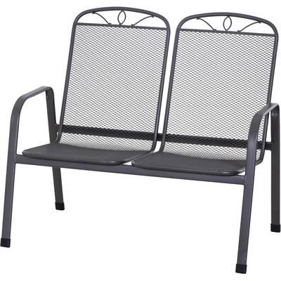Siena Garden 2215304 Elda 2er Bank matt-anthrazit Streckmetall