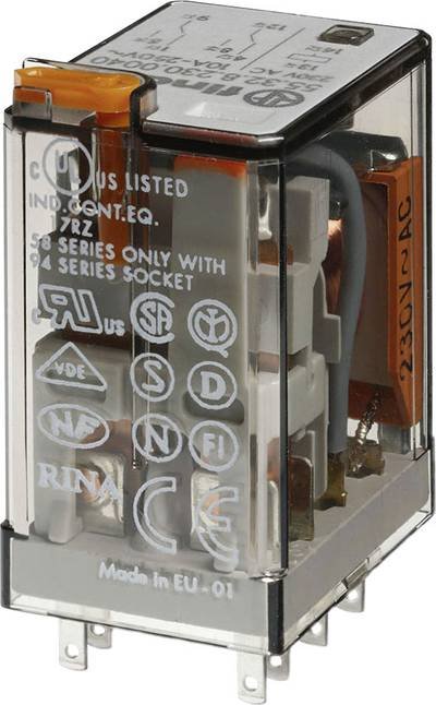 Finder 55.32.8.230.5040 Steckrelais 230 V/AC 10 A 2 Wechsler 1 St.