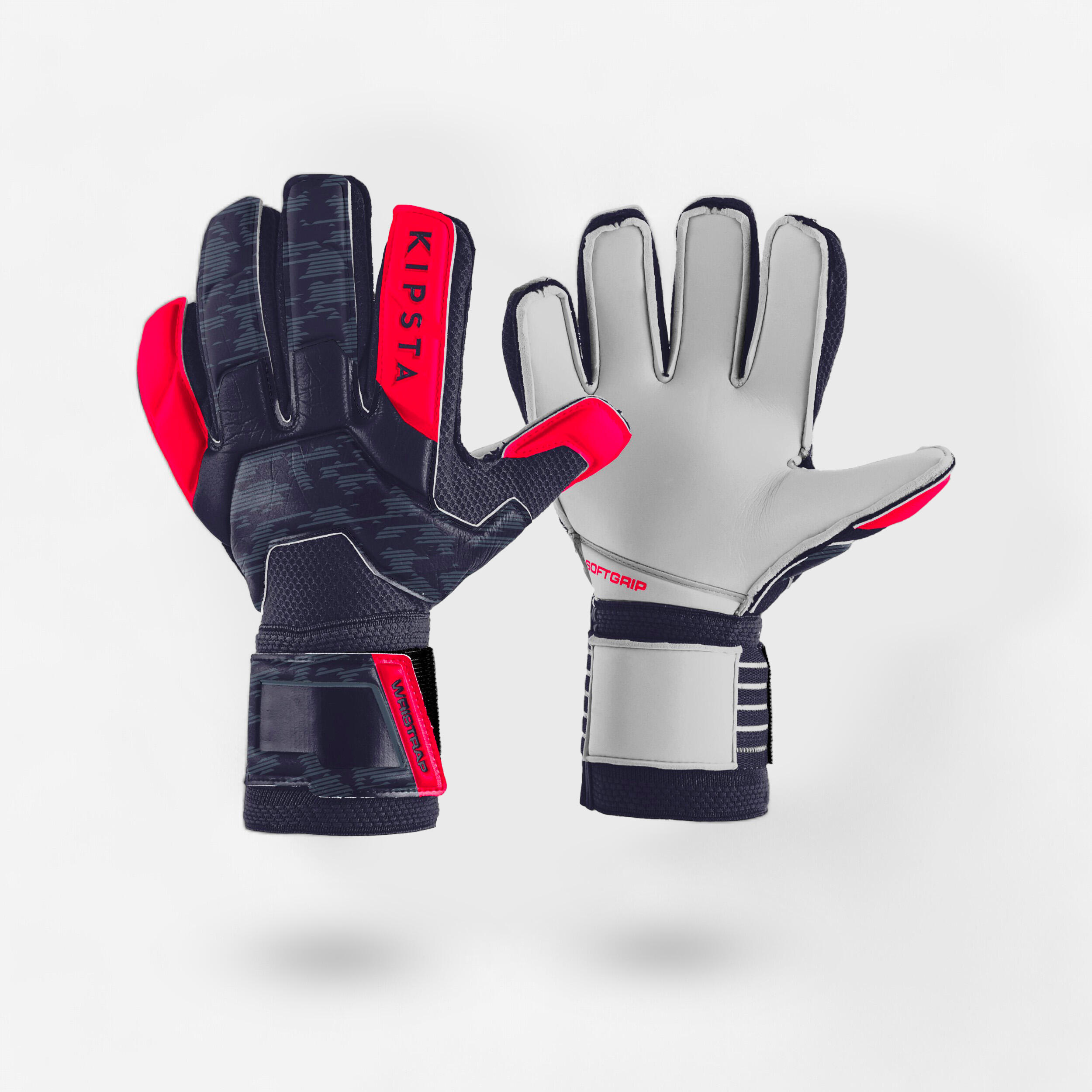 KIPSTA Guantes de portero de fútbol Adulto Kipsta F500 azul marino y rosa