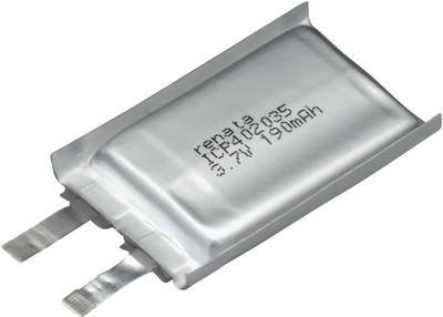 Renata ICP402035 Spezial-Akku Prismatisch Flachstecker LiPo 3.7 V 195 mAh 1 St.