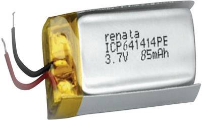 Renata ICP641414PE Spezial-Akku Prismatisch Kabel LiPo 3.7 V 85 mAh 1 St.
