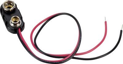 TRU COMPONENTS 18-0093 Batterieclip 1x 9 V Block Druckknopfanschluss (L x B x H) 24.5 x 11.8 x 7.3 mm