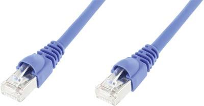 Telegärtner 100008465 RJ45 Netzwerkkabel, Patchkabel CAT 6a S/FTP 3.00 m Blau Flammwidrig, mit Rastnasenschutz, Flammwid