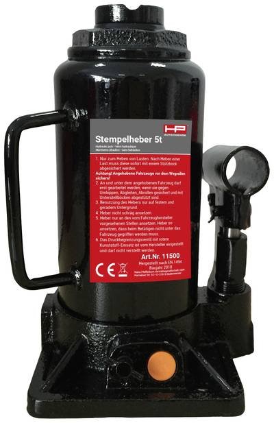 HP Autozubehör Hydraulischer Wagenheber 5 t Arbeitshöhe: 197 - 382 mm