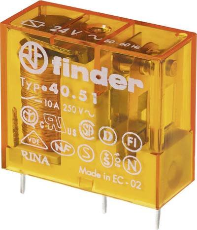 Finder 40.51.8.024.5000 Printrelais 24 V/AC 10 A 1 Wechsler 1 St.