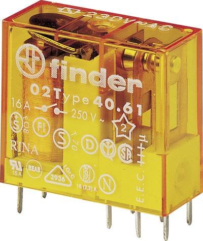Finder 40.61.8.024.4000 Printrelais 24 V/AC 16 A 1 Wechsler 1 St.
